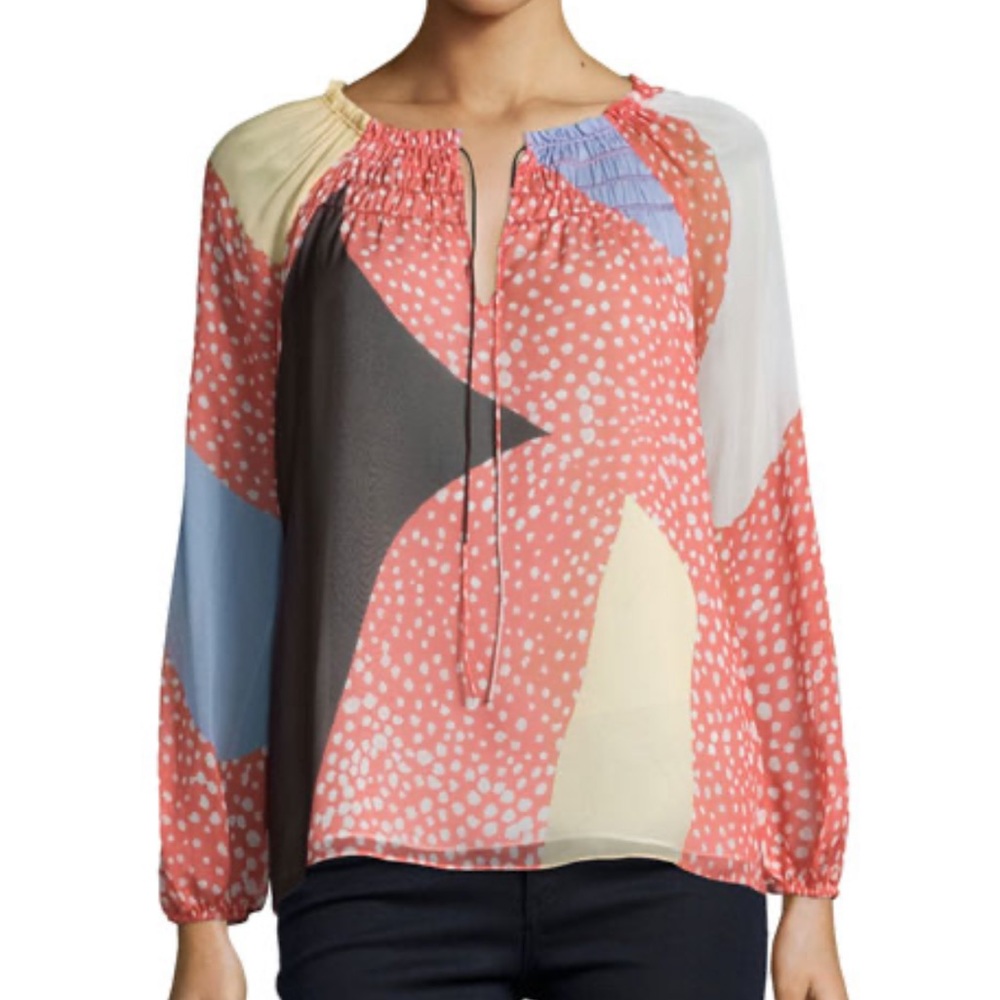 Diane Von Furstenberg Parry starfish silk top size 2 DVF